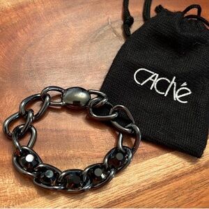 Cache Black and Pewter Chain Bracelet